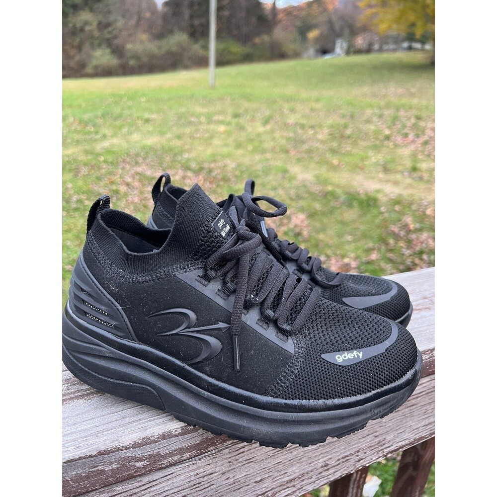 Gravity Defyer GDefy MATeem Athletic Walking Black Sneaker Shoes Women Size 7